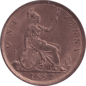 1887 PENNY ( UNC ) - PENNY - Cambridgeshire Coins