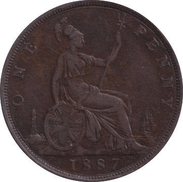 1887 PENNY ( VF ) - PENNY - Cambridgeshire Coins