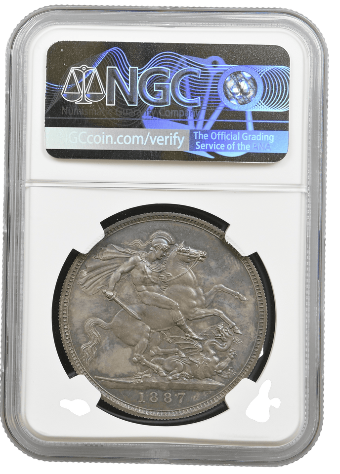 1887 PROOF CROWN NGC PF 61 - NGC SILVER COINS - Cambridgeshire Coins