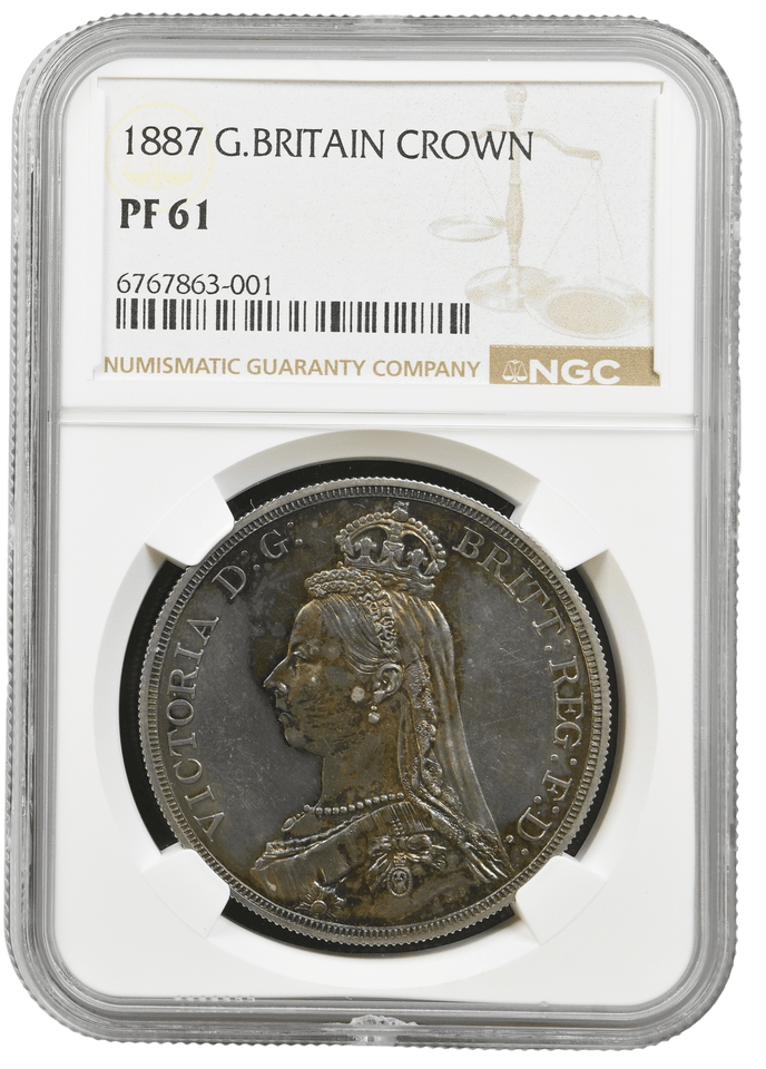 1887 PROOF CROWN NGC PF 61 - NGC SILVER COINS - Cambridgeshire Coins