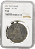 1887 PROOF DOUBLE FLORIN NGC PF 62 - NGC SILVER COINS - Cambridgeshire Coins