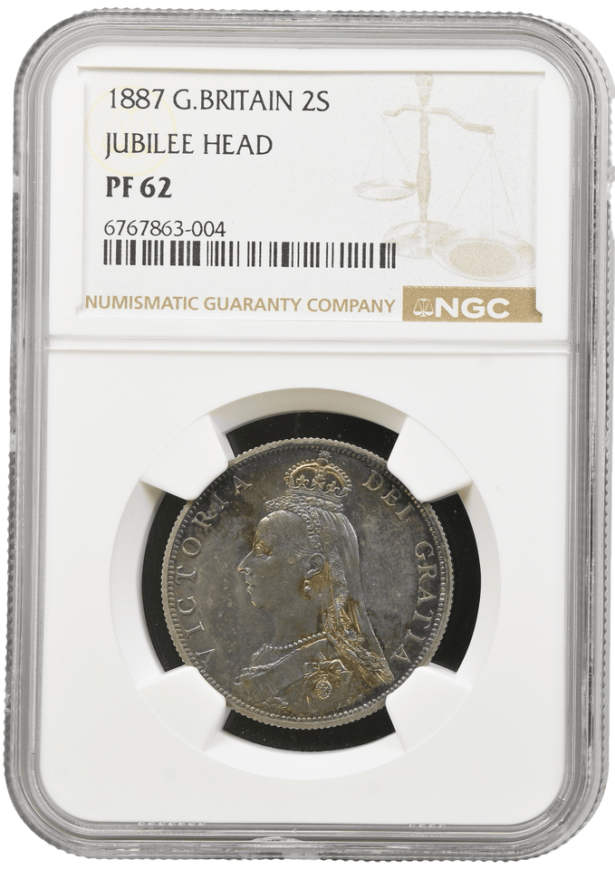 1887 PROOF FLORIN NGC PF 62 - NGC SILVER COINS - Cambridgeshire Coins