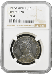 1887 PROOF HALFCROWN NGC PF 61 - NGC SILVER COINS - Cambridgeshire Coins