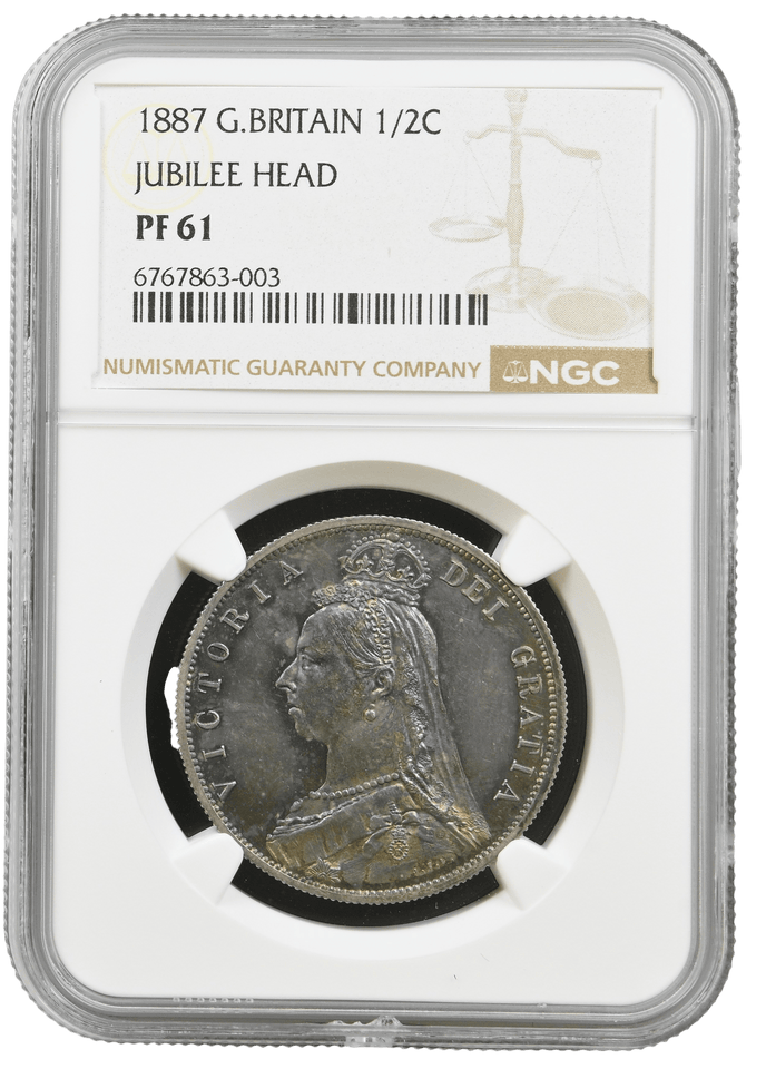 1887 PROOF HALFCROWN NGC PF 61 - NGC SILVER COINS - Cambridgeshire Coins