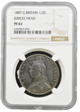 1887 PROOF HALFCROWN NGC PF 61 - NGC SILVER COINS - Cambridgeshire Coins