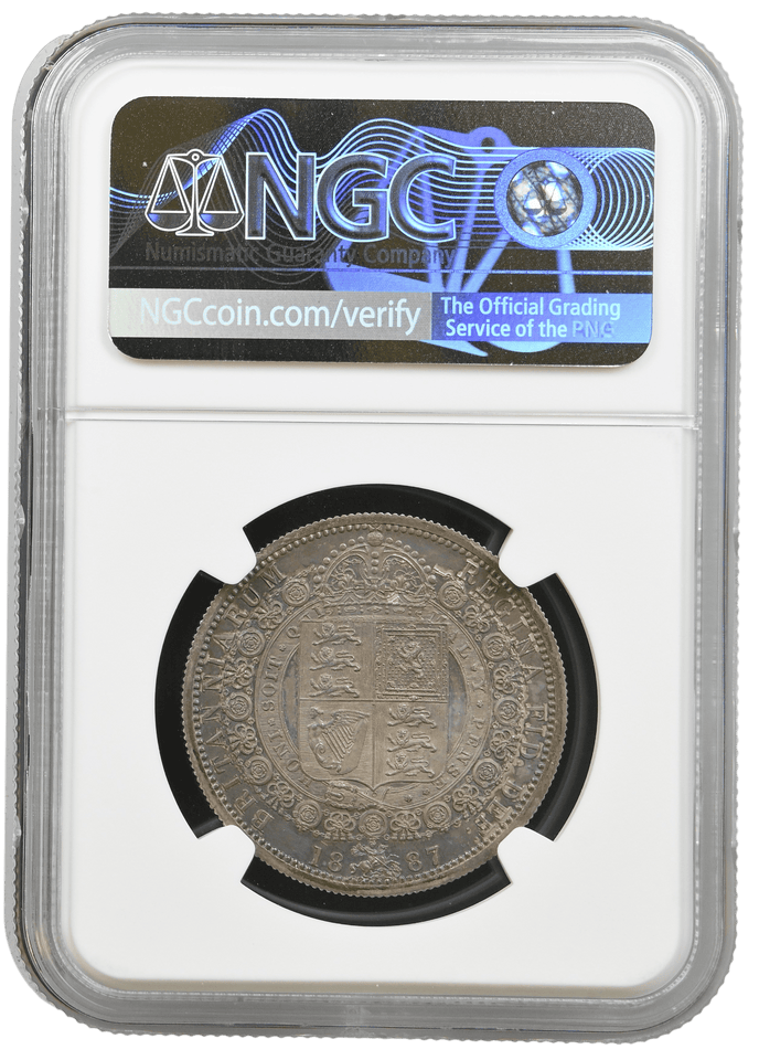 1887 PROOF HALFCROWN NGC PF 61 - NGC SILVER COINS - Cambridgeshire Coins