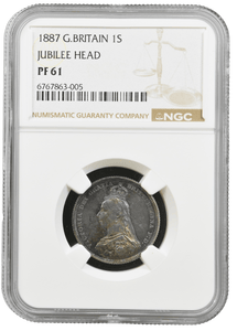 1887 PROOF SHILLING NGC PF 61 - NGC SILVER COINS - Cambridgeshire Coins