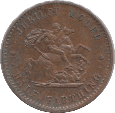 1887 QUEEN VICTORIA JUBILEE MODEL HALF FARTHING - MEDALS & MEDALLIONS - Cambridgeshire Coins