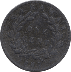 1887 SARAWAK ONE CENT - WORLD COINS - Cambridgeshire Coins