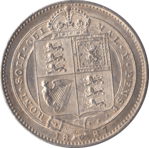 1887 SHILLING ( AUNC ) 1 - SHILLING - Cambridgeshire Coins