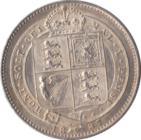 1887 SHILLING ( AUNC ) 1 - SHILLING - Cambridgeshire Coins