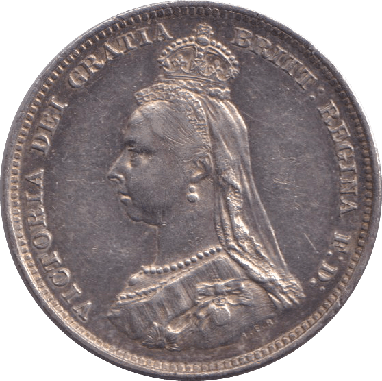 1887 SHILLING ( AUNC ) - SHILLING - Cambridgeshire Coins
