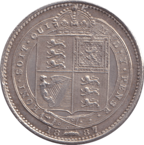 1887 SHILLING ( AUNC ) - Shilling - Cambridgeshire Coins