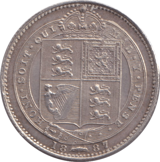 1887 SHILLING ( AUNC ) - Shilling - Cambridgeshire Coins
