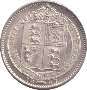 1887 SHILLING ( AUNC ) - SHILLING - Cambridgeshire Coins