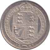 1887 SHILLING ( AUNC ) - SHILLING - Cambridgeshire Coins