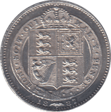 1887 SHILLING ( AUNC ) - SHILLING - Cambridgeshire Coins