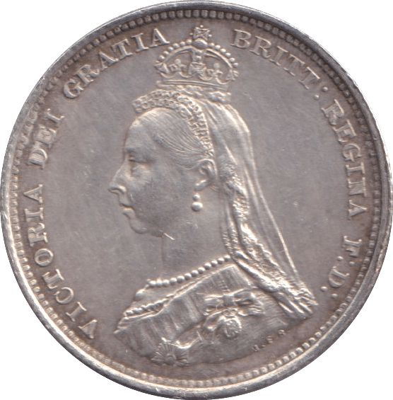 1887 SHILLING ( AUNC ) - Shilling - Cambridgeshire Coins