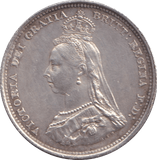 1887 SHILLING ( AUNC ) - Shilling - Cambridgeshire Coins