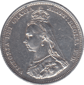 1887 SHILLING ( AUNC ) - SHILLING - Cambridgeshire Coins