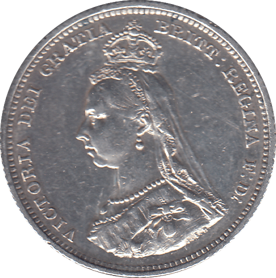 1887 SHILLING ( AUNC ) - SHILLING - Cambridgeshire Coins