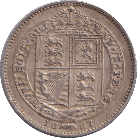 1887 SHILLING ( EF ) - Shilling - Cambridgeshire Coins
