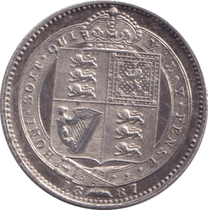 1887 SHILLING ( EF ) - Shilling - Cambridgeshire Coins