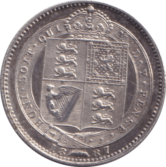 1887 SHILLING ( EF ) - Shilling - Cambridgeshire Coins