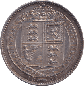 1887 SHILLING ( EF ) - Shilling - Cambridgeshire Coins