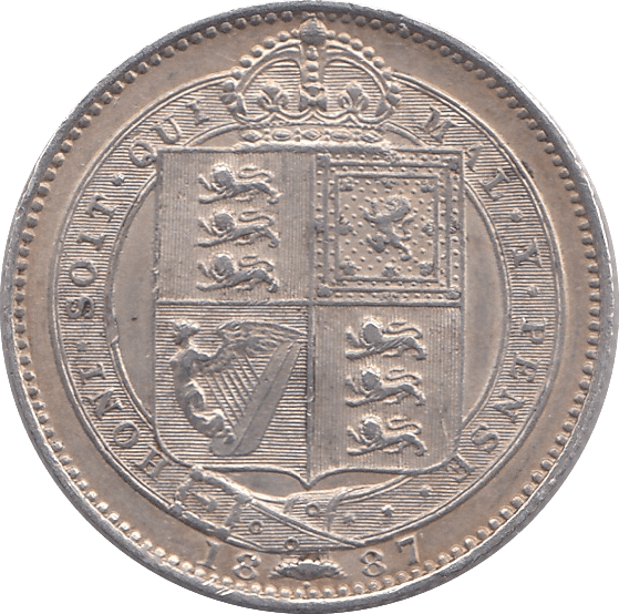 1887 SHILLING ( EF ) - Shilling - Cambridgeshire Coins