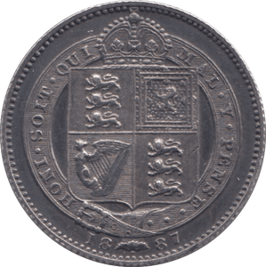 1887 SHILLING ( EF ) - Shilling - Cambridgeshire Coins