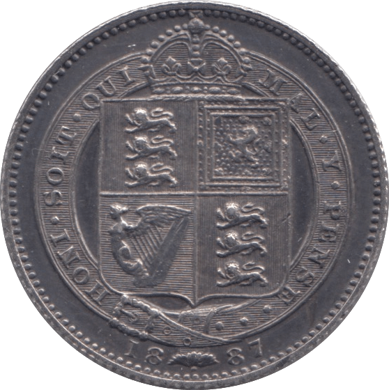 1887 SHILLING ( EF ) - Shilling - Cambridgeshire Coins