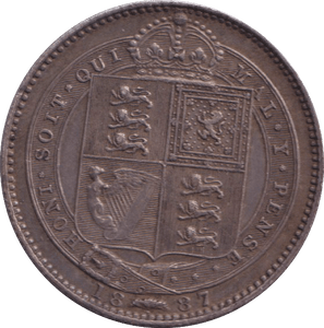 1887 SHILLING ( EF ) - SHILLING - Cambridgeshire Coins