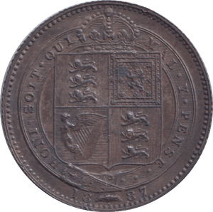 1887 SHILLING ( EF ) - SHILLING - Cambridgeshire Coins
