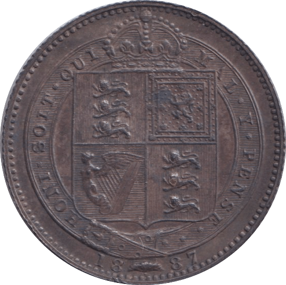 1887 SHILLING ( EF ) - SHILLING - Cambridgeshire Coins