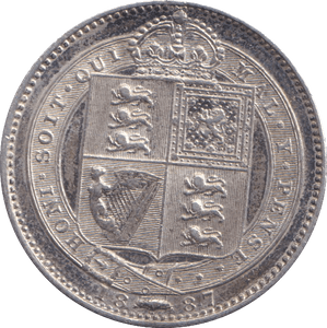 1887 SHILLING ( EF ) - SHILLING - Cambridgeshire Coins