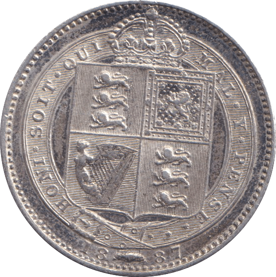 1887 SHILLING ( EF ) - SHILLING - Cambridgeshire Coins