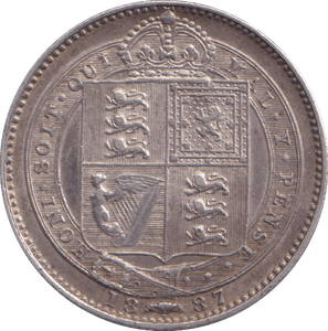 1887 SHILLING ( EF ) - SHILLING - Cambridgeshire Coins