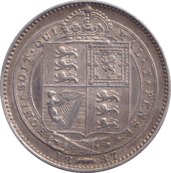 1887 SHILLING ( EF ) - SHILLING - Cambridgeshire Coins