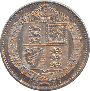 1887 SHILLING (EF) - SHILLING - Cambridgeshire Coins