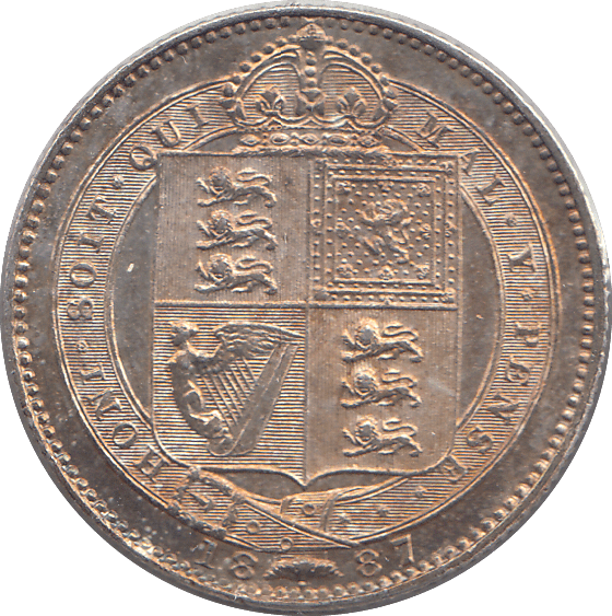 1887 SHILLING (EF) - SHILLING - Cambridgeshire Coins