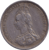 1887 SHILLING ENAMELLED ( FINE ) - SHILLING - Cambridgeshire Coins