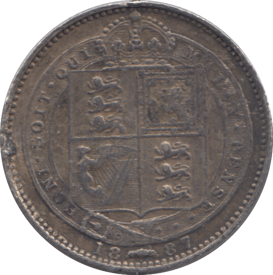 1887 SHILLING ( FINE ) - SHILLING - Cambridgeshire Coins