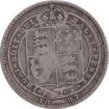 1887 SHILLING ( FINE ) - SHILLING - Cambridgeshire Coins