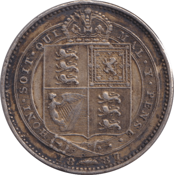 1887 SHILLING ( FINE ) - SHILLING - Cambridgeshire Coins