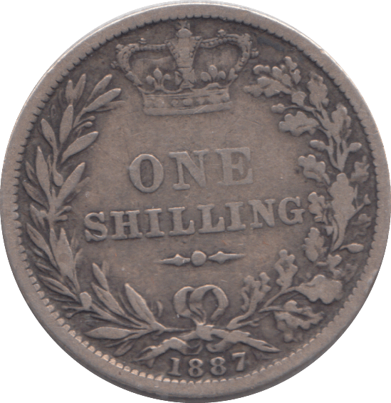 1887 SHILLING ( FINE ) - SHILLING - Cambridgeshire Coins