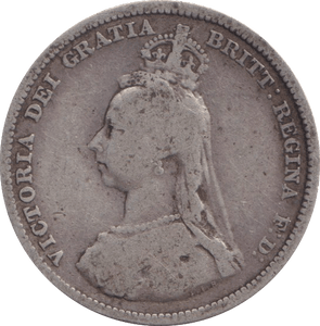 1887 SHILLING ( FINE ) - SHILLING - Cambridgeshire Coins