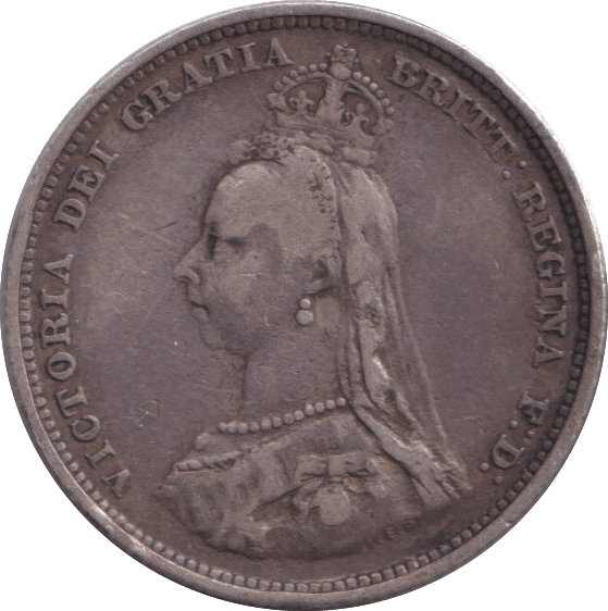 1887 SHILLING ( FINE ) - SHILLING - Cambridgeshire Coins