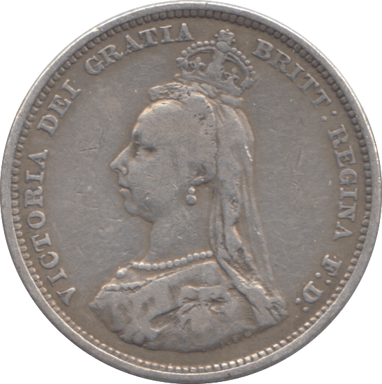 1887 SHILLING ( FINE ) - SHILLING - Cambridgeshire Coins