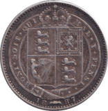 1887 SHILLING ( GF ) - SHILLING - Cambridgeshire Coins